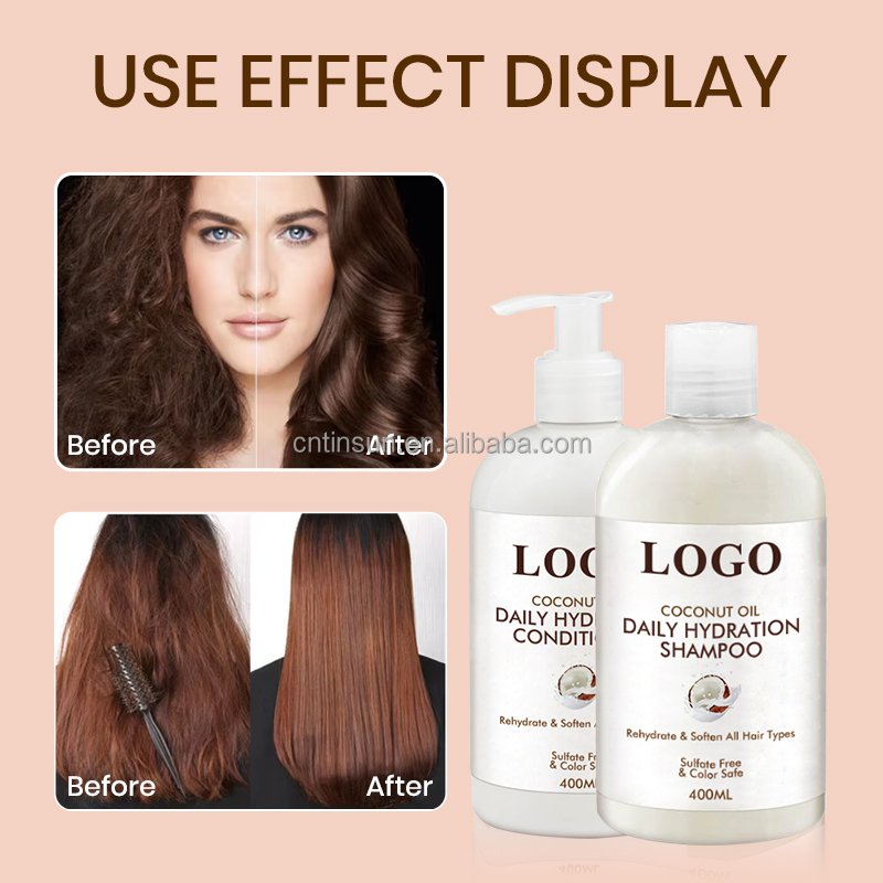 Private Label Shampoo Sulphate Free Hair Care Set Natural Botany Coconut Oil Hair Care Set