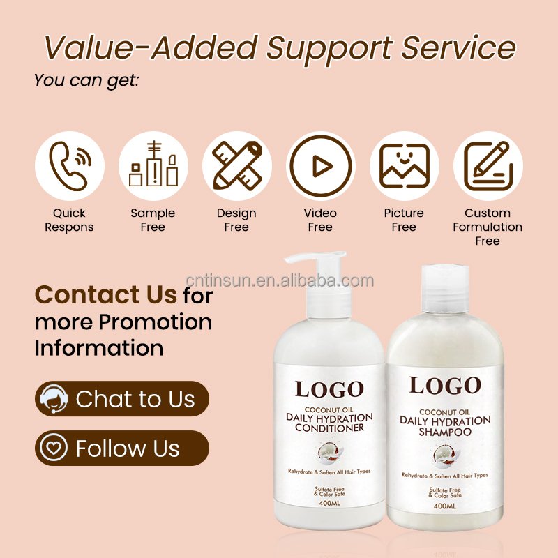 Private Label Shampoo Sulphate Free Hair Care Set Natural Botany Coconut Oil Hair Care Set