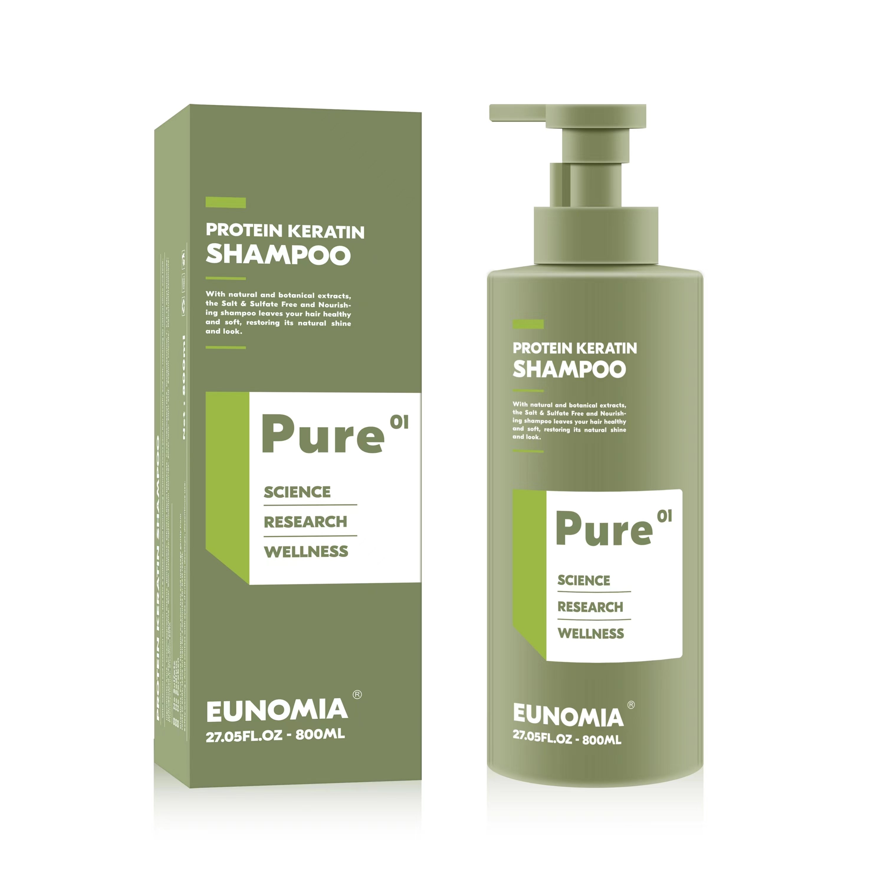 Sulfate Free Pure Protein Shampoo and Conditioner hair restoration Anti frizz Hair care for women