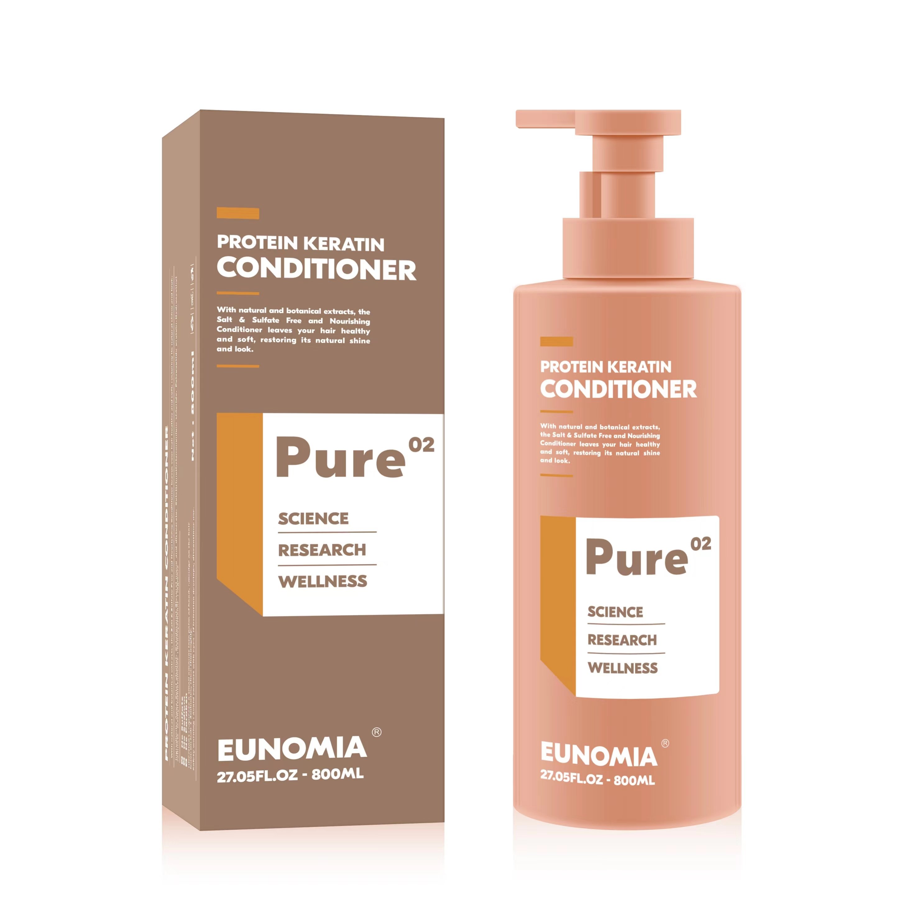 Sulfate Free Pure Protein Shampoo and Conditioner hair restoration Anti frizz Hair care for women
