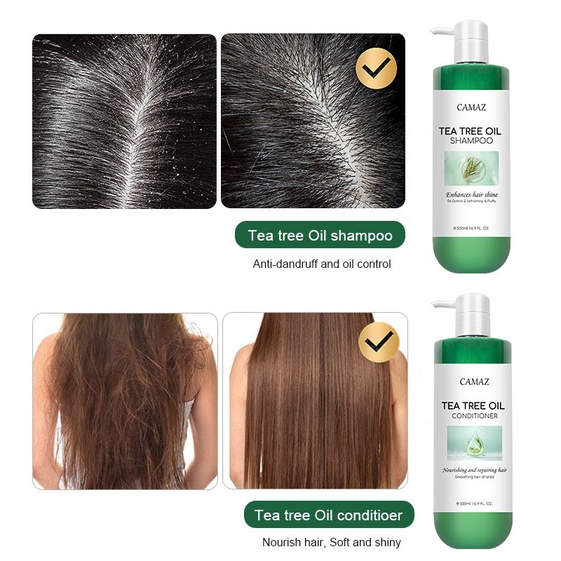 Wholesale Oil Control tea tree shampoo and conditioner set Anti-dandruff tea tree shampoo