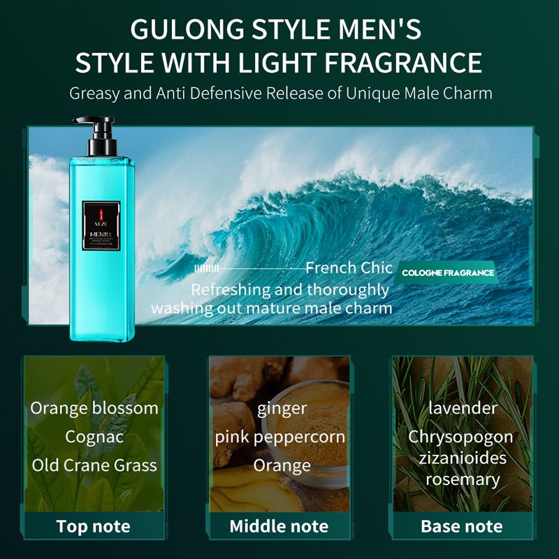 OEM VEZE private label natural cool fragrance black hair dye men's hair care products herbal cleansing hair shampoo