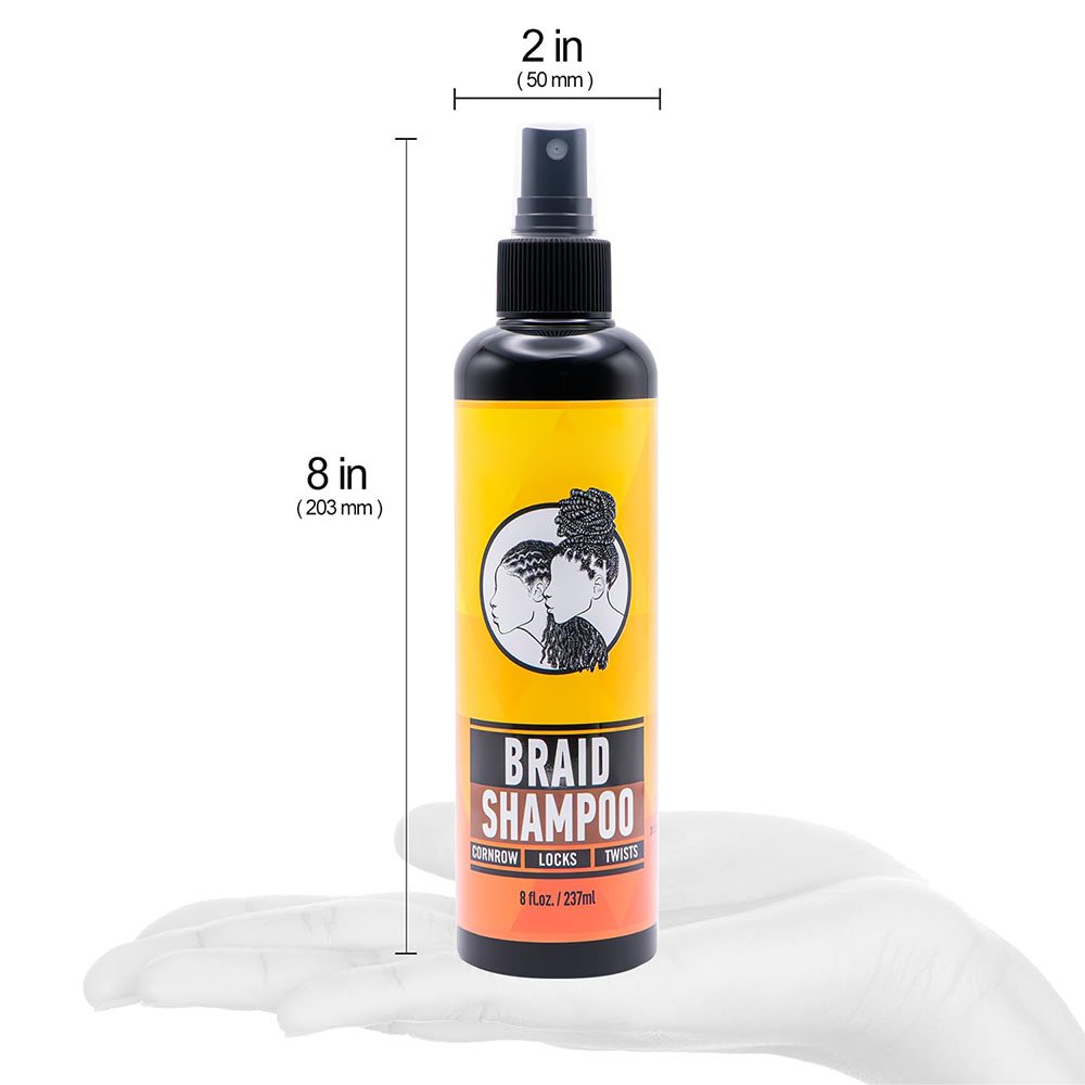 Braid Cleanser No Water Rinse-Free Shampoo Refreshing Rinse-Free Formula Eliminates Itchiness Braids, Twists Weaves Shampoo
