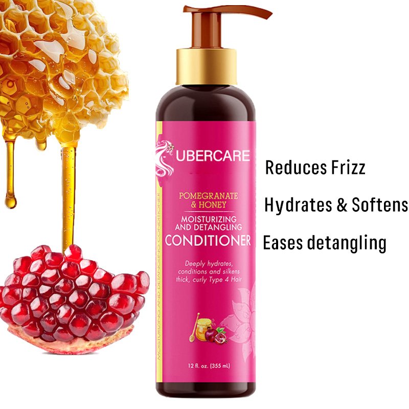 Ubercare sulfate free Pomegranate honey moisturizing curly hair shampoo private label