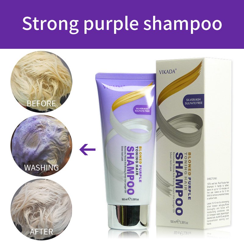 Factory Price Customize Anti- brassy Purple Shampoo For Blonde Hair Keep No Yellow Effect