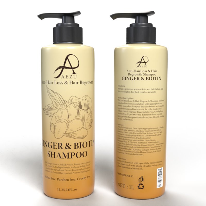 OEM Pure Herbal Ginger Anti-Dandruff and Anti-Itching Hair Regrowth and Hair Loss Ginger Shampoo and Conditioner