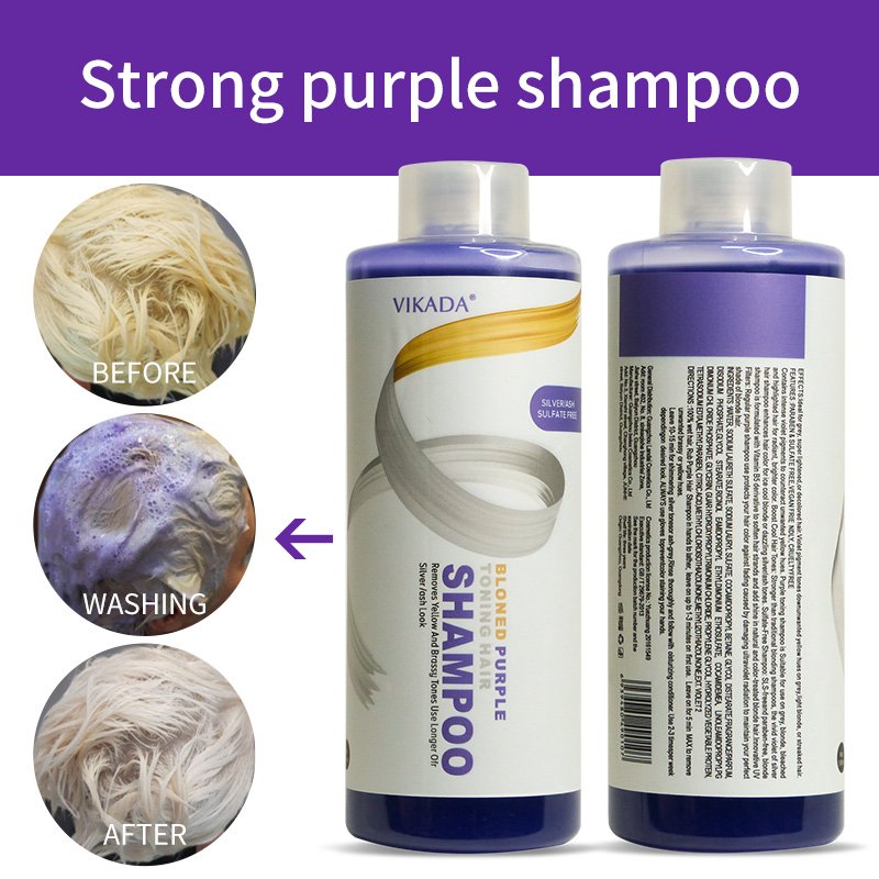 Purple Shampoo for Blonde HairToner Eliminates Brassy Yellow Tones for Bleached Platinum Bleached Gray Ash Silver & Blonde Hair