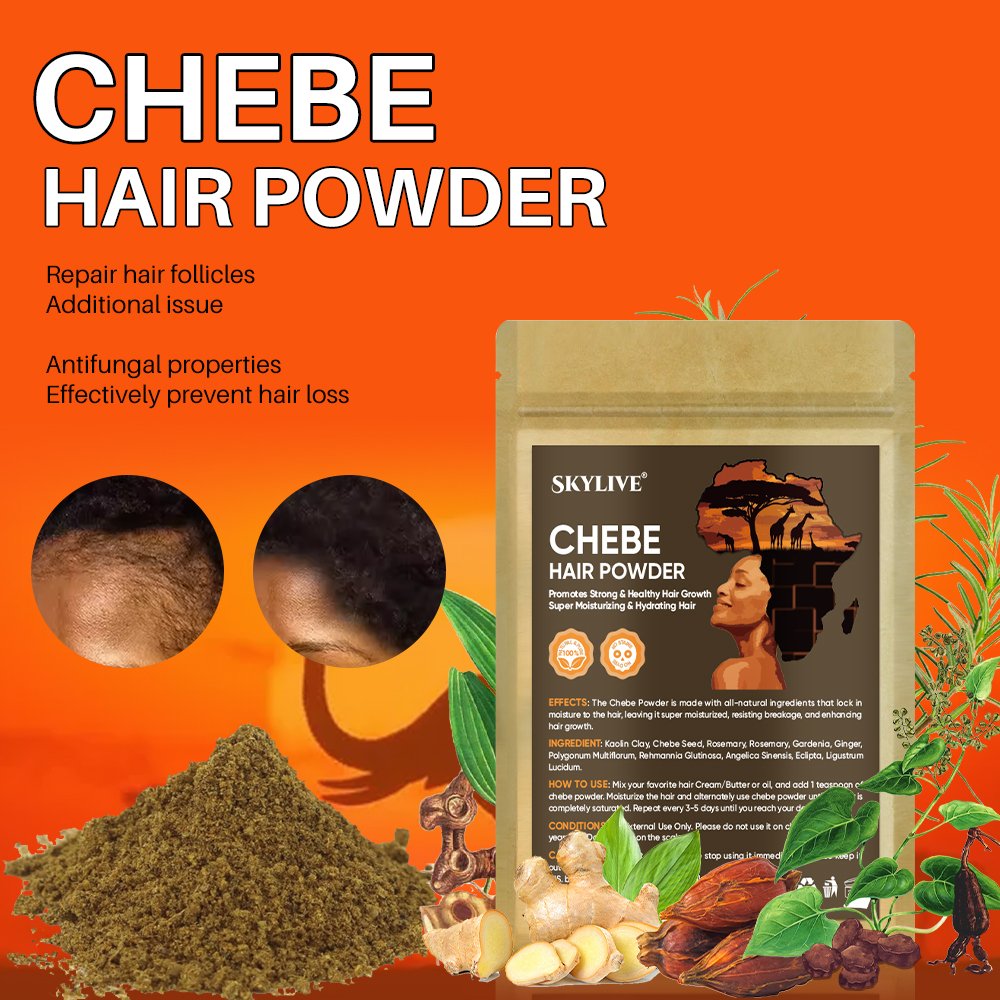 Private Label Karkar Chebe Powder Hair Growth Thickening Chebe Hair Butter Chebe Anti Hair Loss Shampoo And Conditioner Set