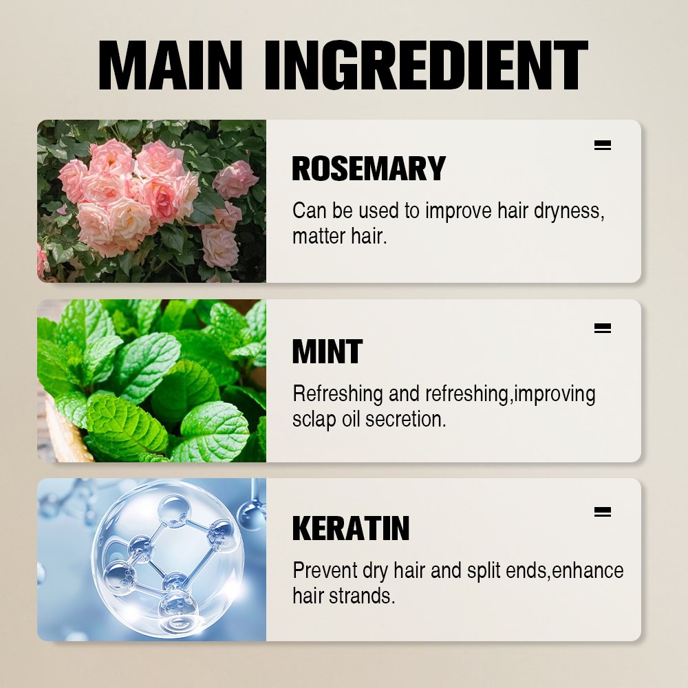 Private Label Natural Rosemarry Hair Product Shampoo Deeply Nourishing Keratin Sulphate Free Coconut Shampoo And Conditioner