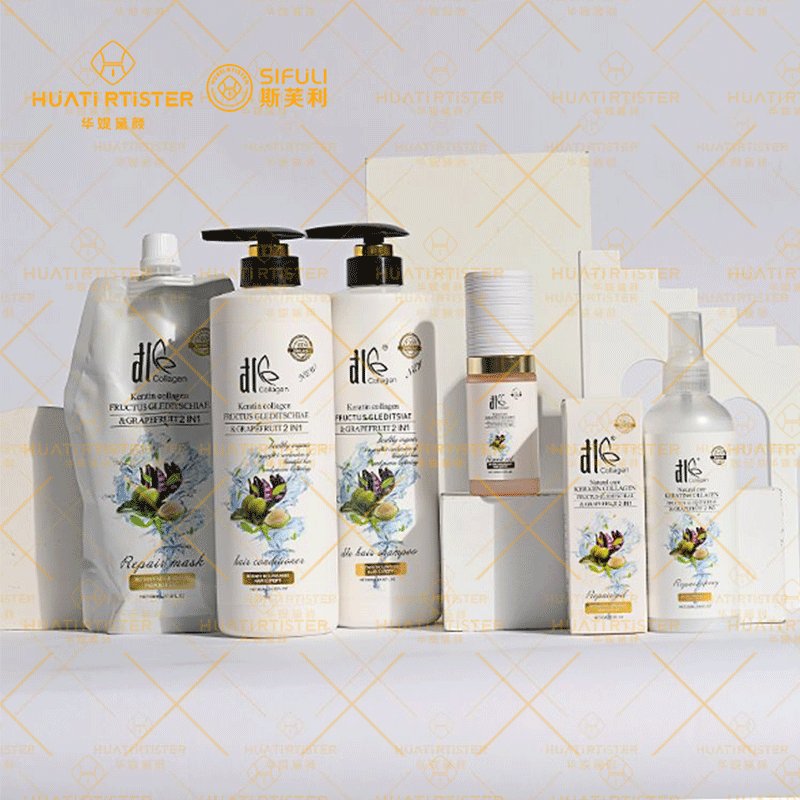 Huati Sifuli Dle FRUCTUS GLEDITSCHIAE GRAPEFRUIT2 IN1 850ml Natural Herbal Refreshing Collagen Keratin Shampoo and Conditioner