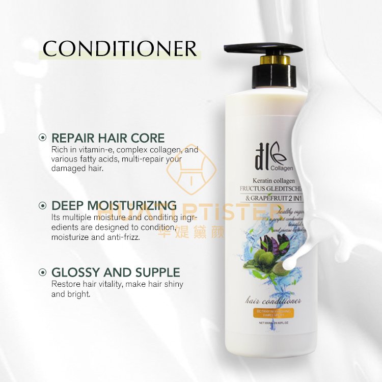 Huati Sifuli Dle FRUCTUS GLEDITSCHIAE GRAPEFRUIT2 IN1 850ml Natural Herbal Refreshing Collagen Keratin Shampoo and Conditioner