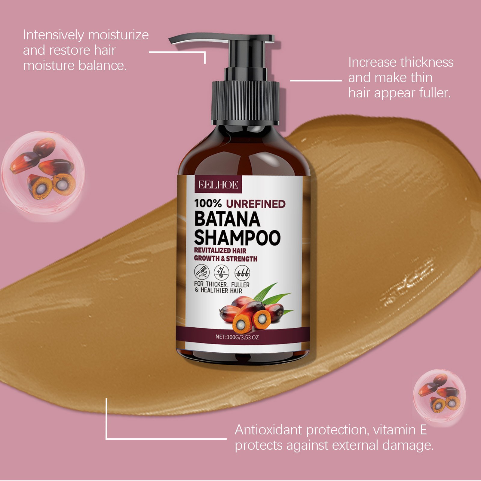 OEM Batana Oil Hair Conditioner Moisturizing Repair Deep Nourishing Smoothing dry glossy Oil Control Hair Batana Shampoo
