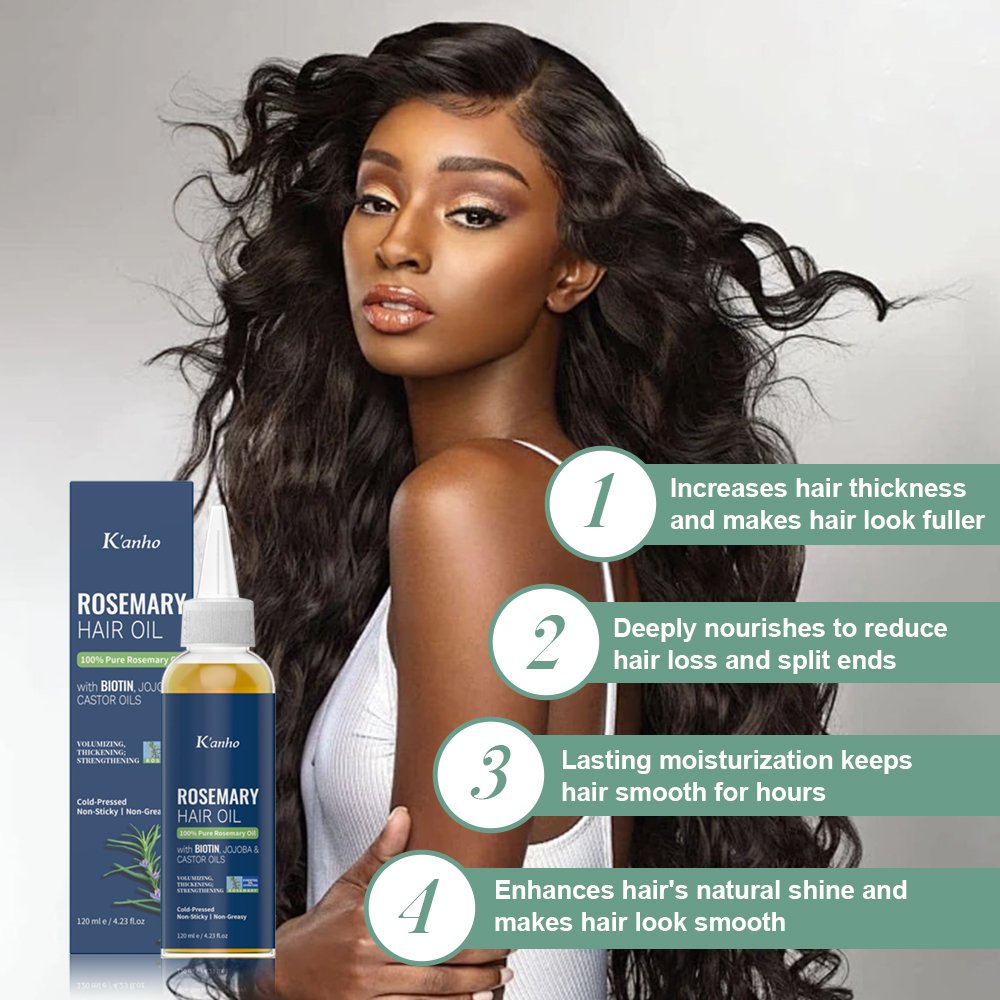 120ml Nature Rosemary Hair Oil Scalp Strengthening Oil Hair Care Natural Essential Oil For Regrowth OEM