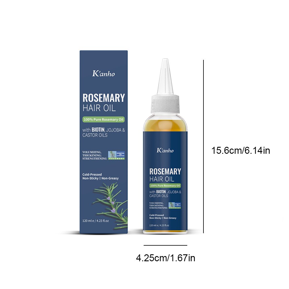 120ml Nature Rosemary Hair Oil Scalp Strengthening Oil Hair Care Natural Essential Oil For Regrowth OEM
