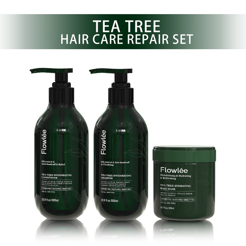 DIWEI wholesale private label hair shampoo Deep Repairing tea tree oil Strengthening shampoo and conditioner Set