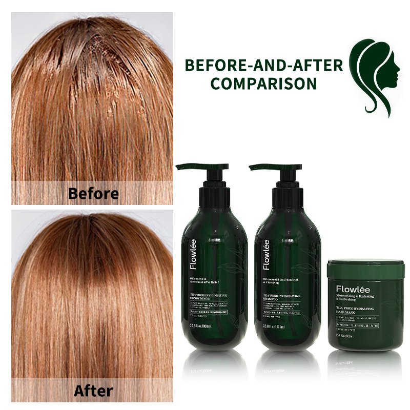 DIWEI wholesale private label hair shampoo Deep Repairing tea tree oil Strengthening shampoo and conditioner Set