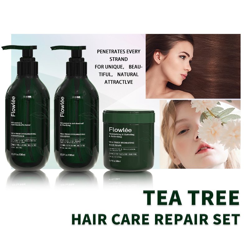 DIWEI wholesale private label hair shampoo Deep Repairing tea tree oil Strengthening shampoo and conditioner Set