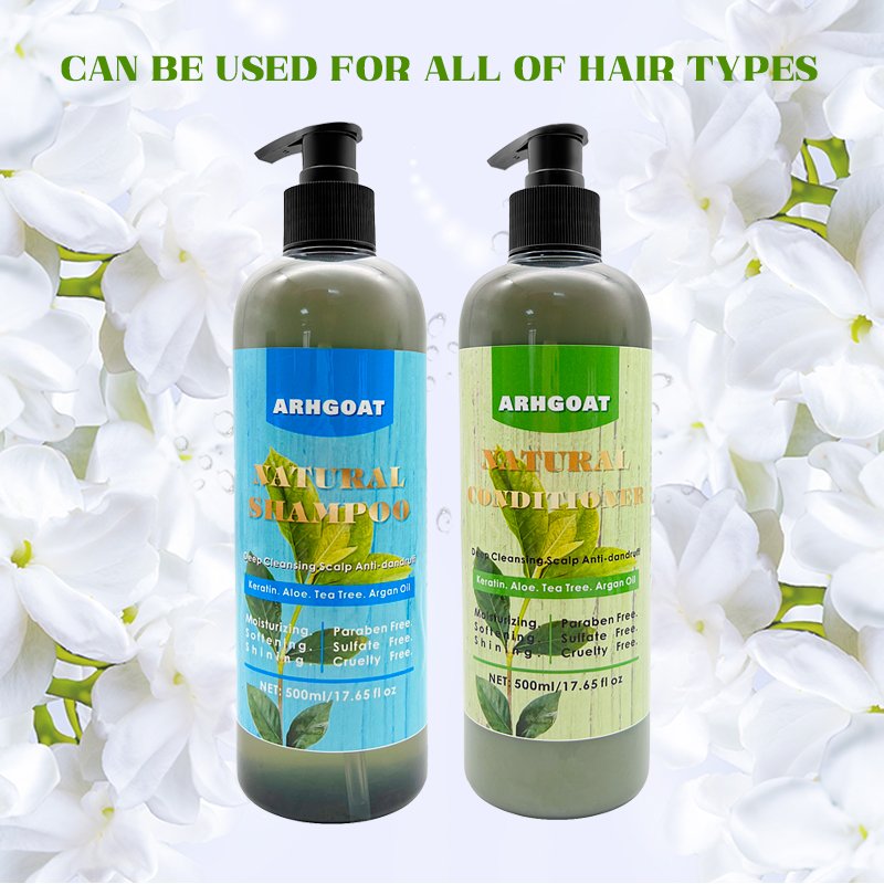 ARHGOAT Organic Natural Hair Care Product Nourishing Shampoo And Conditioner Set Private Label Tea Tree Hair Shampoo