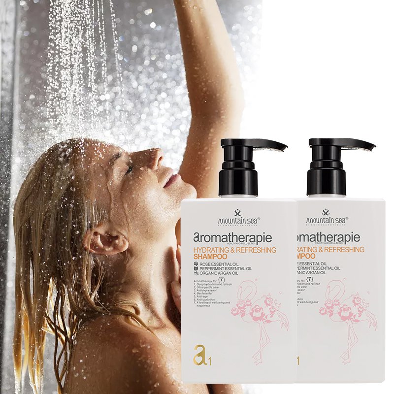 Mountain Sea 200ml/400ml Sulfate Free Rose Essential Oil High Bubble Hydrating Refreshing Hair Shampoo