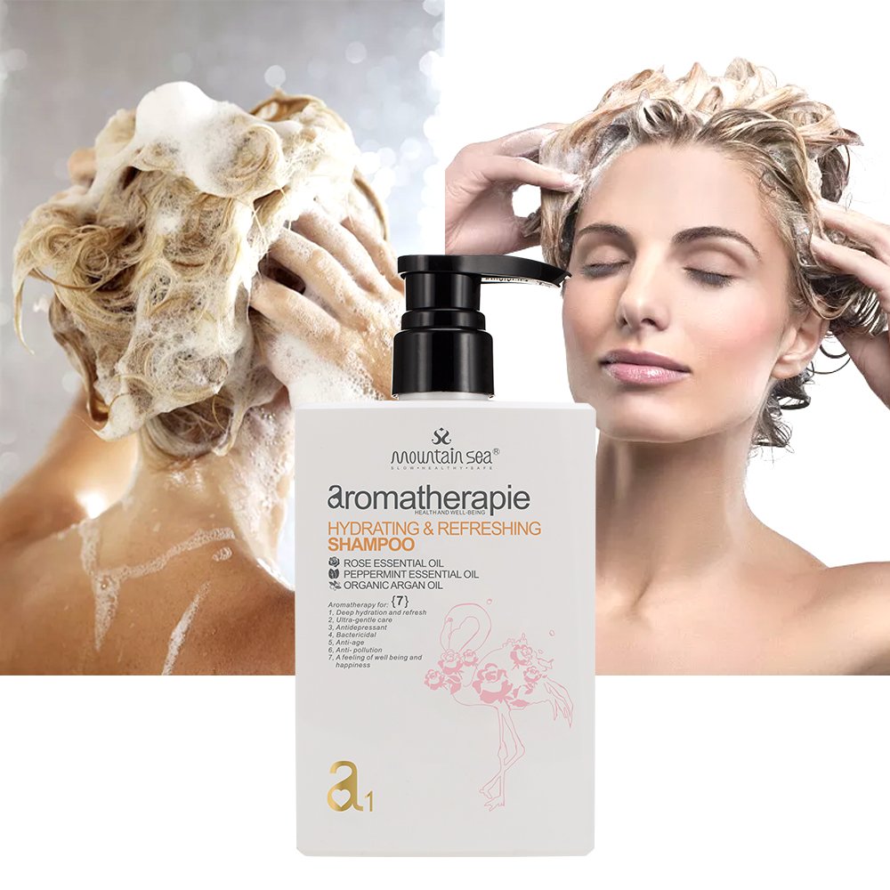 Mountain Sea 200ml/400ml Sulfate Free Rose Essential Oil High Bubble Hydrating Refreshing Hair Shampoo