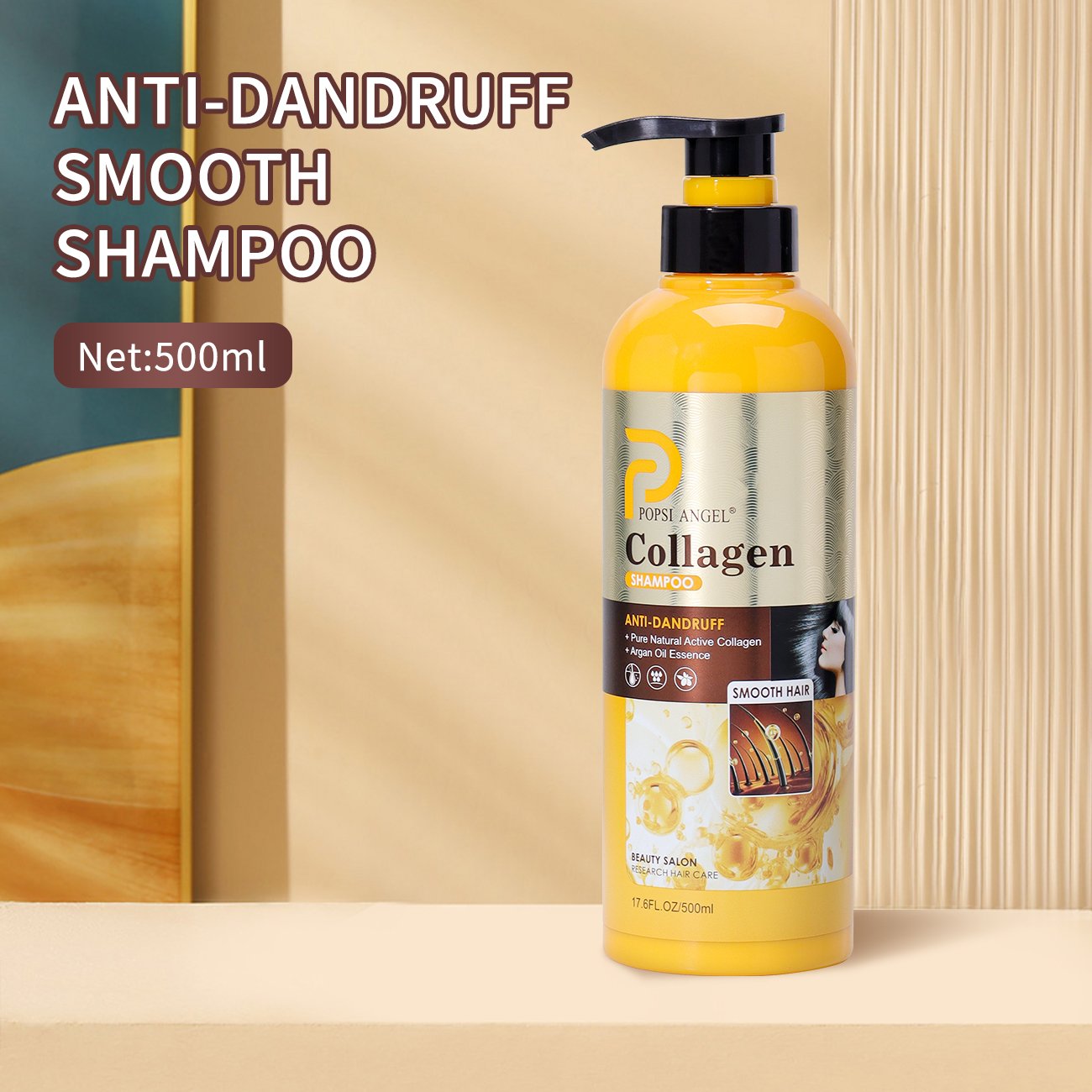 Organic Healthy Natural Collagen protein Argan Oil Essence Shampoo Dandruff Fluffy Moisturizing Collagen protein Shampoo