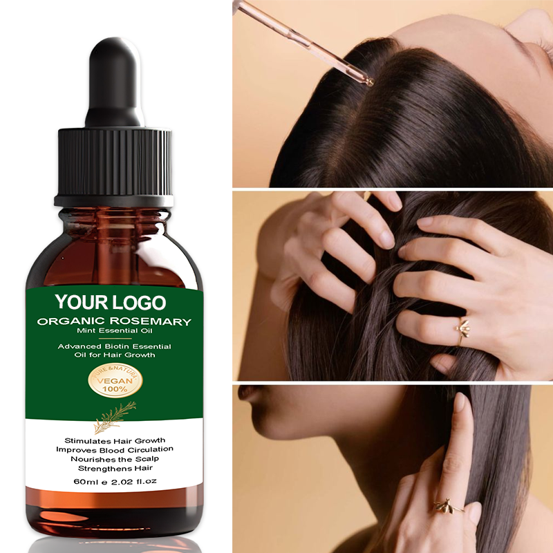 Hot Sale Fast Hair Growth Treatment Oil Hair Growth Serum Tonic 60ml Rosemary Hair Growth Oil