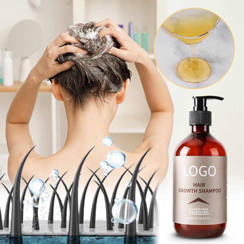 Custom Logo Rice Water Hair Growth Shampoo Biotin Infused Hairs Soothing Nourish Anti Hair Loss Rice Shampoo For Men And Women