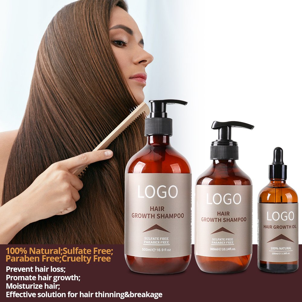 Custom Logo Rice Water Hair Growth Shampoo Biotin Infused Hairs Soothing Nourish Anti Hair Loss Rice Shampoo For Men And Women