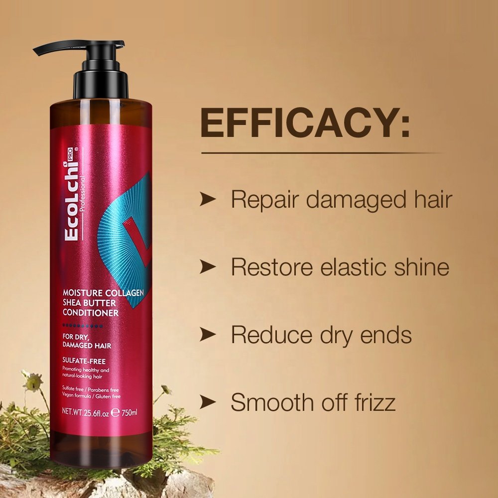 EcoLchi Private Label Hair Argan Oil Repair Keratin Collagen Hair Mask Sulfate-Free Organic Shampoo And Conditioner Hair Care