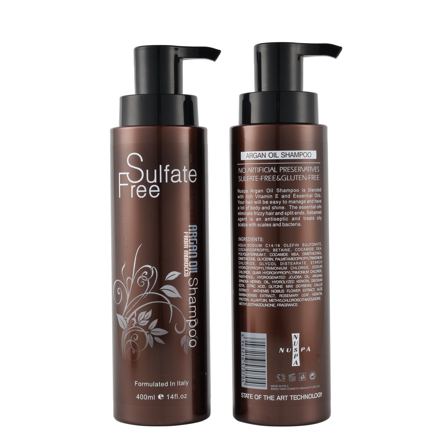 Professional Salon NUSPA Argan Oil Moisture Silky Deep Repairing Hair Shampoo and Conditioner