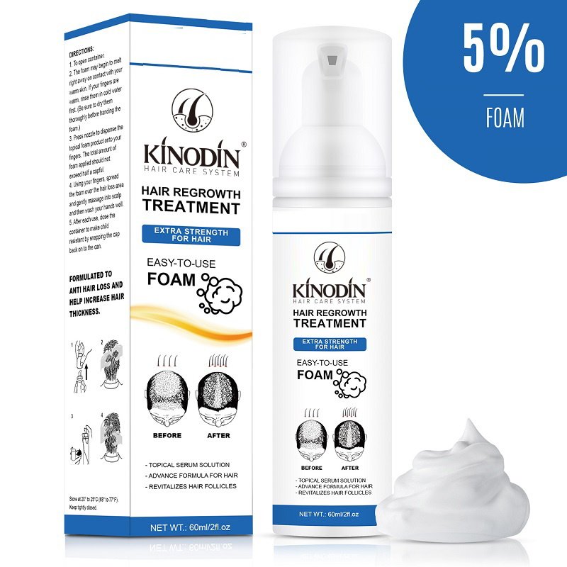 KINODIN Men's Topical Solution Anti- Hair Loss rogain Treatment Hair Regrowth Oil Biotin Serum hair growth foam