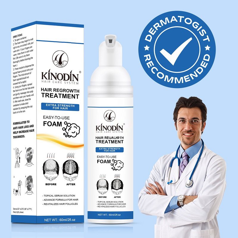 KINODIN Men's Topical Solution Anti- Hair Loss rogain Treatment Hair Regrowth Oil Biotin Serum hair growth foam