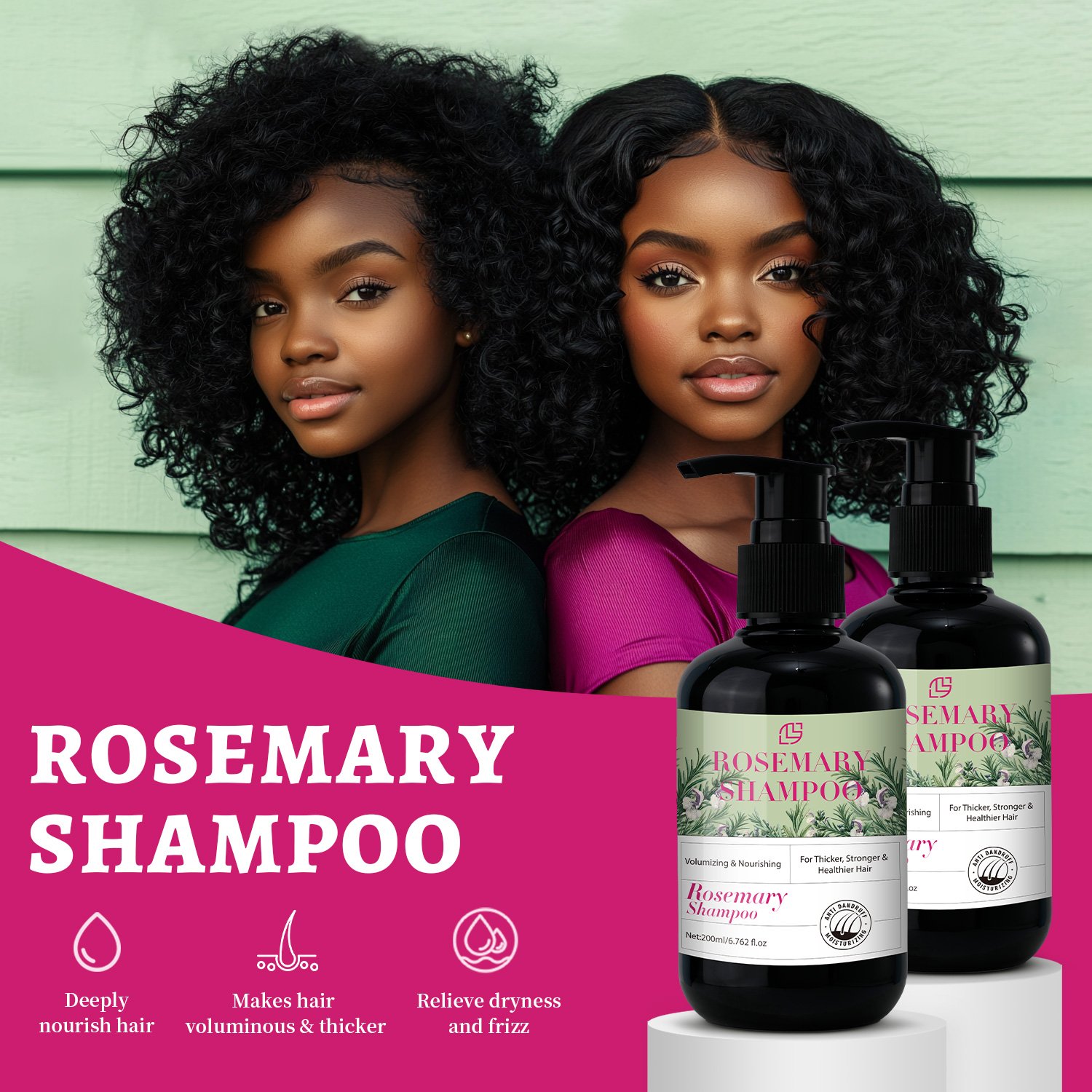 Best Selling Rosemary Shampoo Refining Nourishing Shampoo Suitable For All Hair Types 200Ml