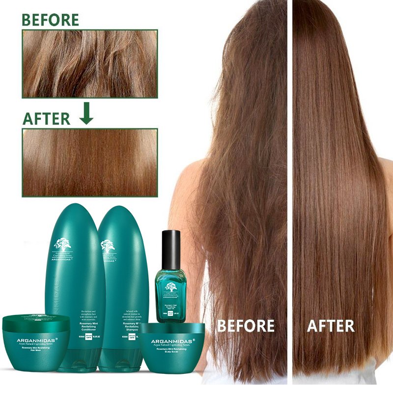 Arganmidas bio men private label peppermint sulfate free rosemary mint shampoo and conditioner for Oily Hair