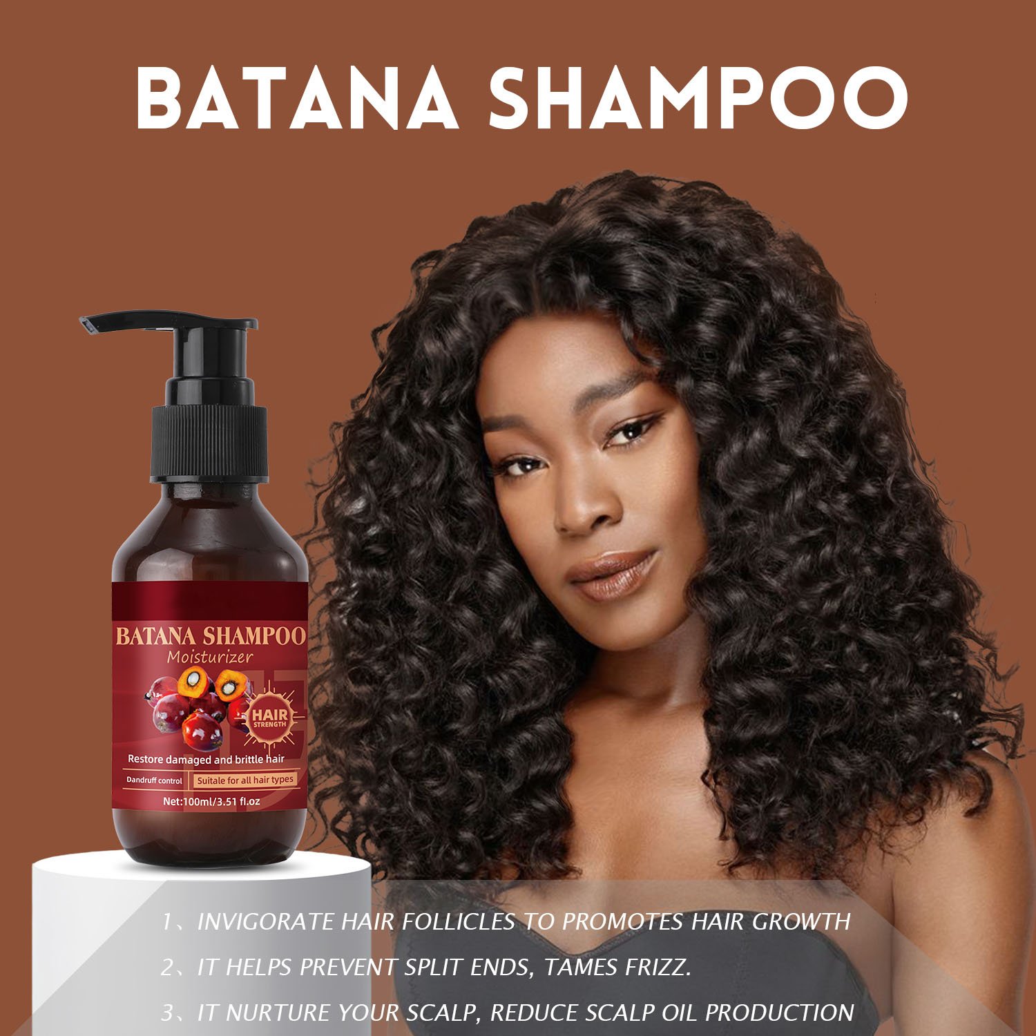 New Arrival Batana Shampoo Private Label Custom Anti-Hair Loss Shampoo Batana Oil And Rosemary Hair Growth Shampoo Conditioner