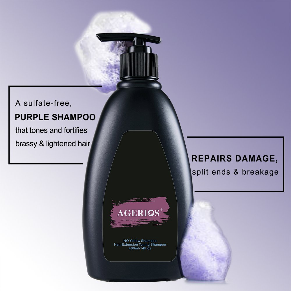 Purple Reduce Brassy Shampoo No Yellow Oil Controlling Moisturizing Shampoo Blonde Hair Shampoo