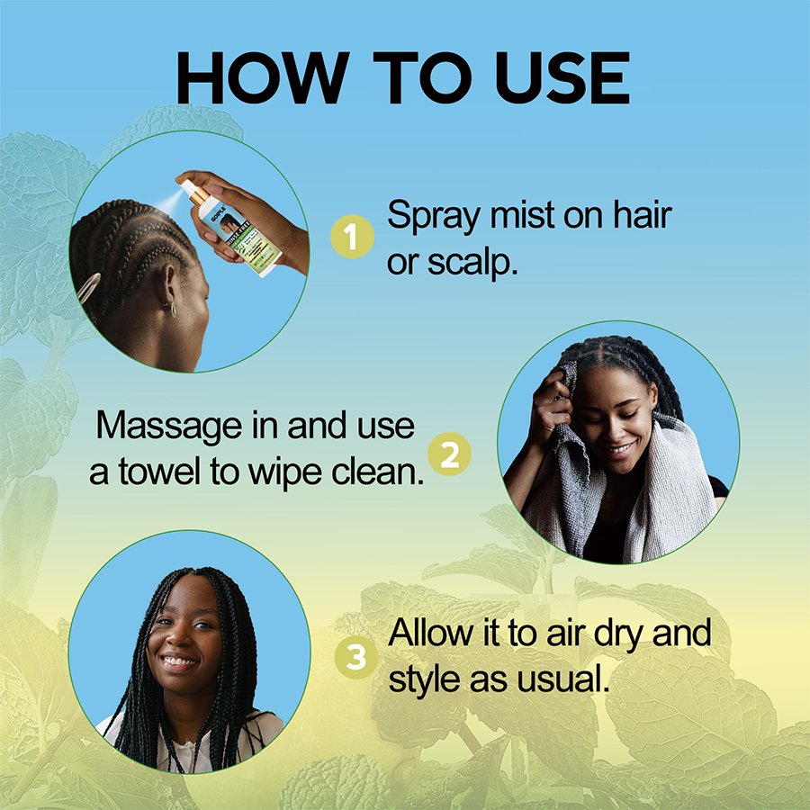 Private Logo Rinse-free Braid Shampoo No Residue Braid Cleanser Healthy Shining Hair Twists Weaves Shampoo for Edge Control