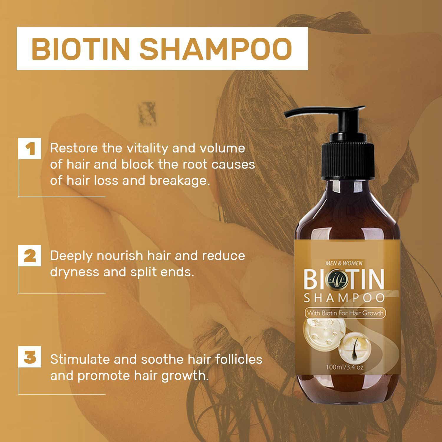 100ml Biotin Keratin Shampoo Best Private Label Hair Care Nourishing Natural Organic Caffeine Biotin Shampoo