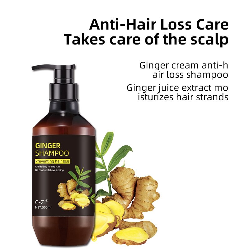 Free brand ginger anti stripping shampoo, dandruff removal and oil control ginger shampoo
