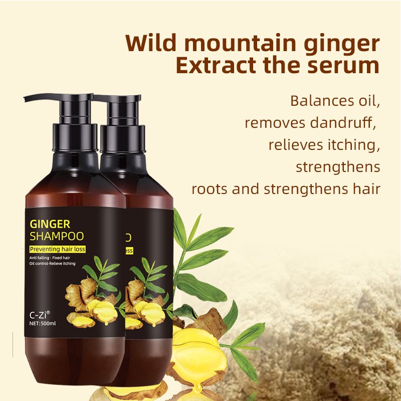 Free brand ginger anti stripping shampoo, dandruff removal and oil control ginger shampoo