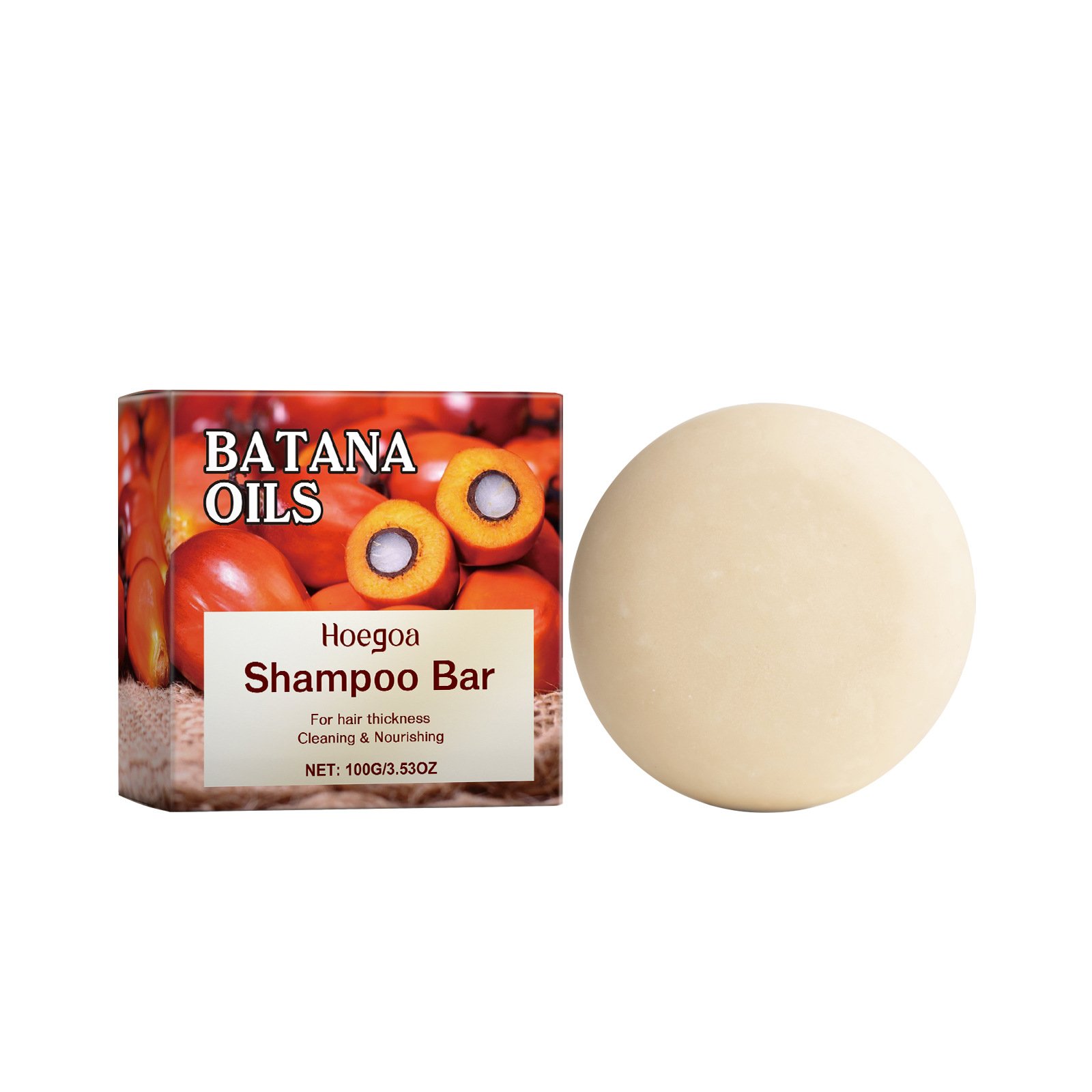 HOEGOA hot selling solid shampoo and hair care soap for scalp cleaning smoothing nourishing Batana shampoo soap