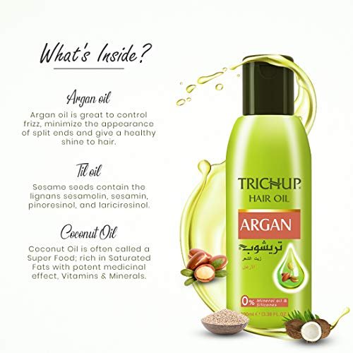 Trichup Argan Oil and Shampoo Kit Blends with Moroccan Argan Oil Helps Reduce Frizz From Your Hair & Boosts Shine