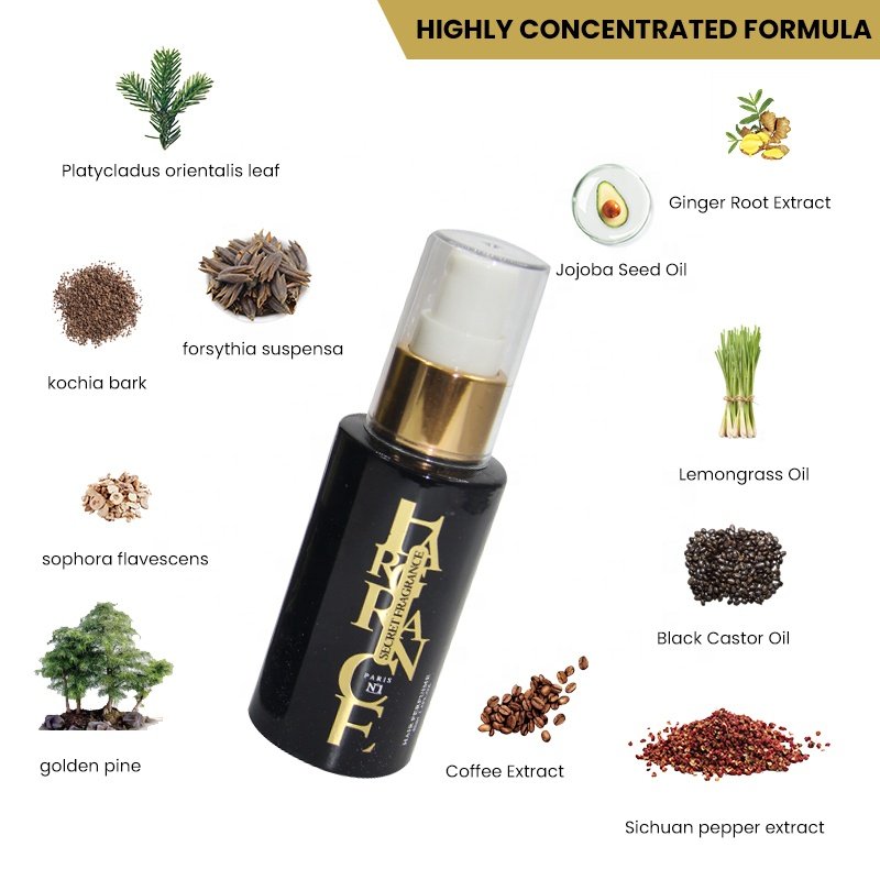 OEM Private Label Hot sale Hair Regrowth Treatments Serum Organic Ginger Platycladus Hair Regrowth Serum