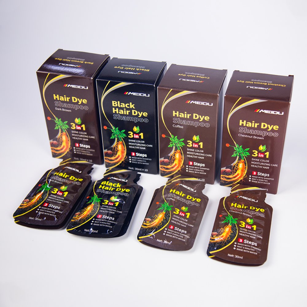 travel size natural organic Meidu shampoo hair dyeing