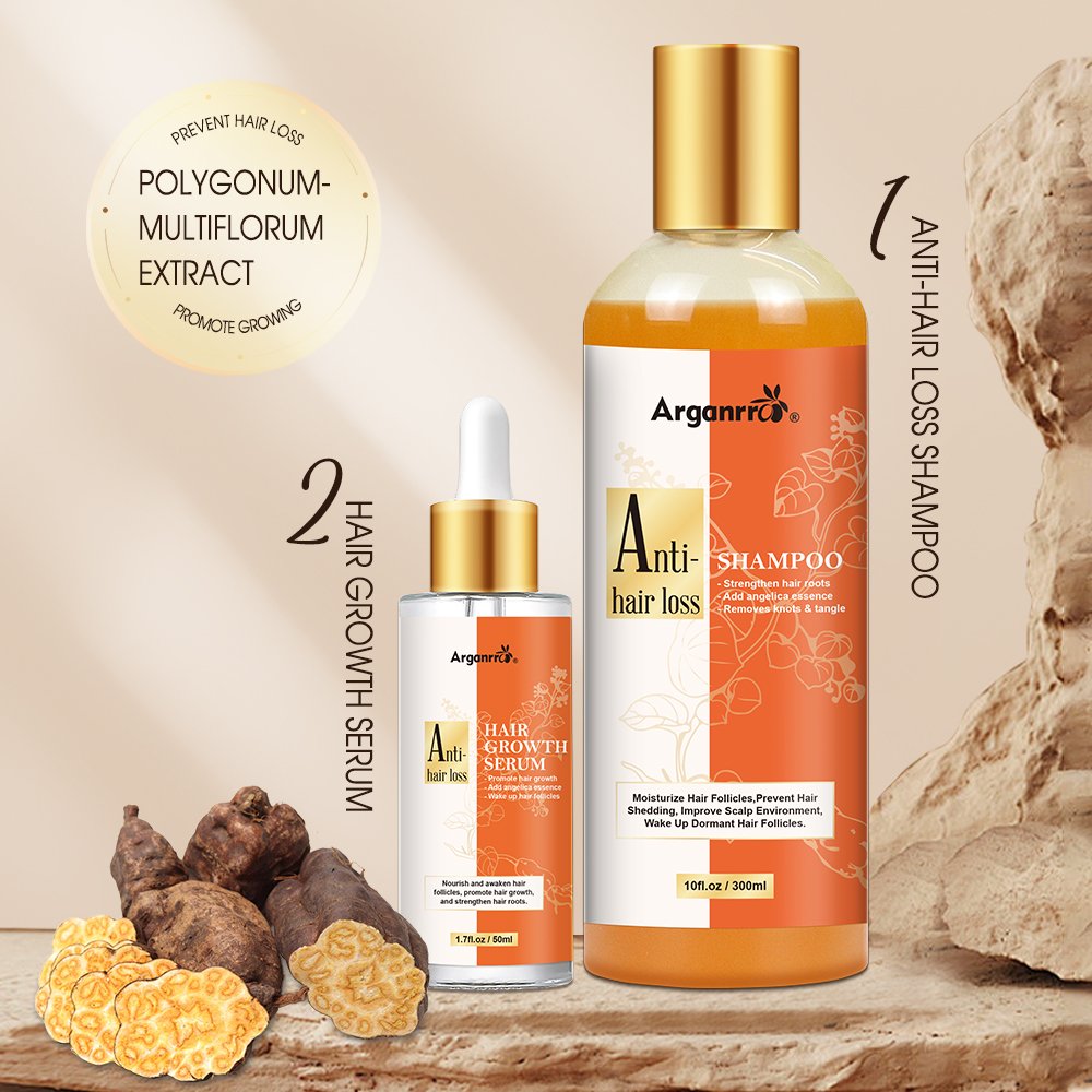 Private Label Organic natural hair care set Ginger anti loss hair shampoo and conditioner for Hair Growth Sulfate Free