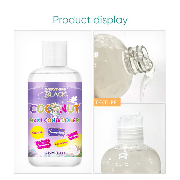 EVERYTHINGBLACK Sultfate Free Refreshing And Moisturizing 2In1 Organic Baby Shampoo Private Label