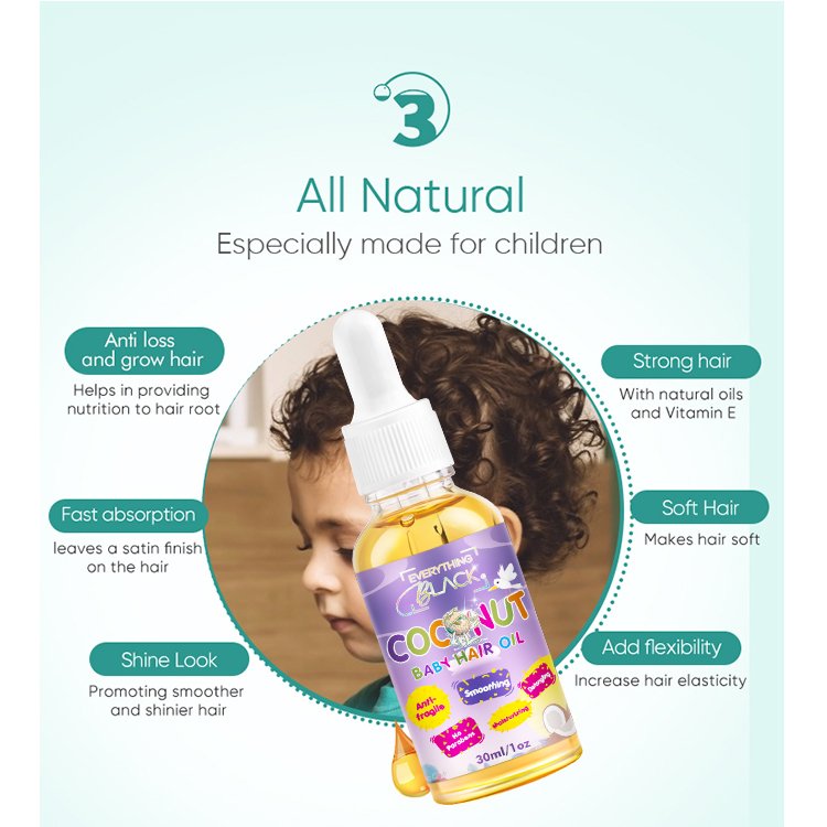 EVERYTHINGBLACK Sultfate Free Refreshing And Moisturizing 2In1 Organic Baby Shampoo Private Label