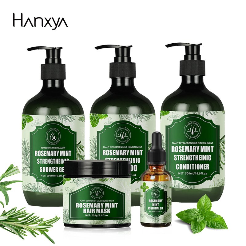 500ml Rosemary Shampoo Conditioner Set Sulfate Free Organic Formula Nourishing Strengthening Prevents Detachment Fixes Hair