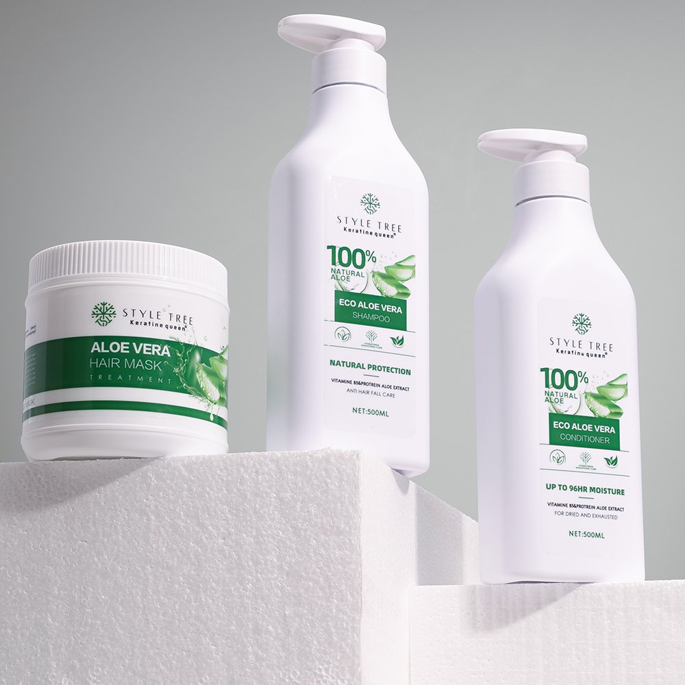 Private Label 100% Natural Organic Best Aloe Vera Anti Dandruff Repair Shampoo and Conditioner