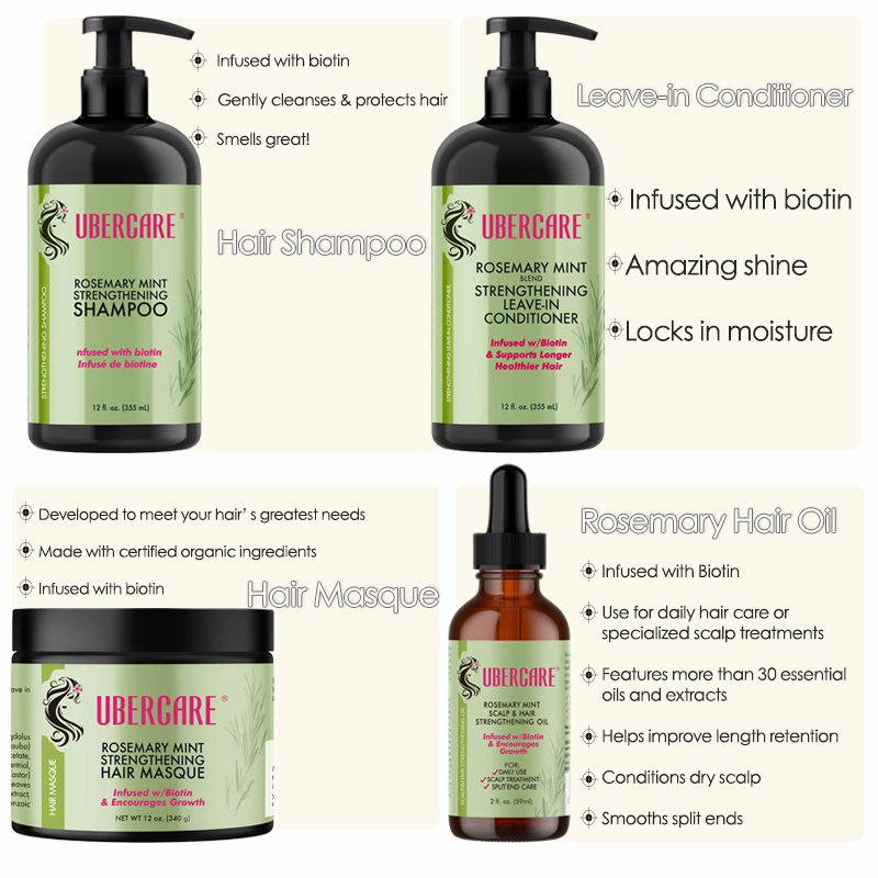 rosemary organic hair care shampoo and leave in conditioner african curly hair private label wholesale